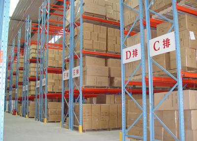 China Warehouse 4 Tier Upright Pallet Racking Heavy Duty Blue 24 X 144 for sale