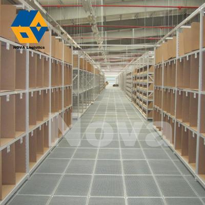 China Multi Level Storage Mezzanine Steel Racking System Galvanized Flooring Grating for sale