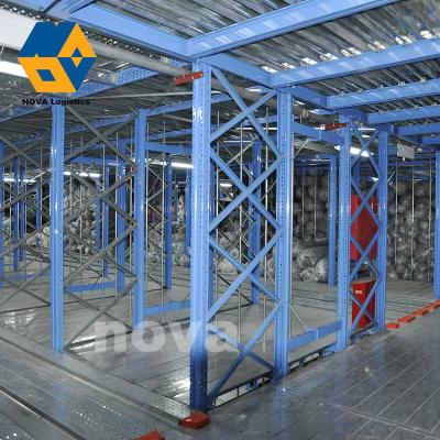 China Warehouse Storage Platform Metal Mezzanine Floor Blue Multi Tier Heavy Duty for sale
