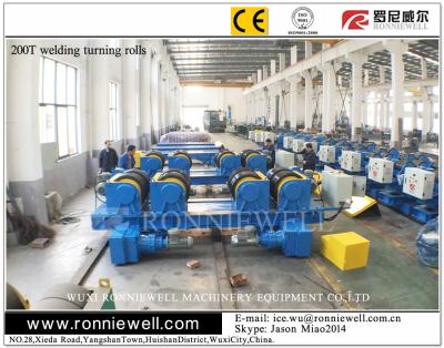 China 200T Heavy Duty Welding Rollers / Welding Turning Rolls bolt adjustable for sale