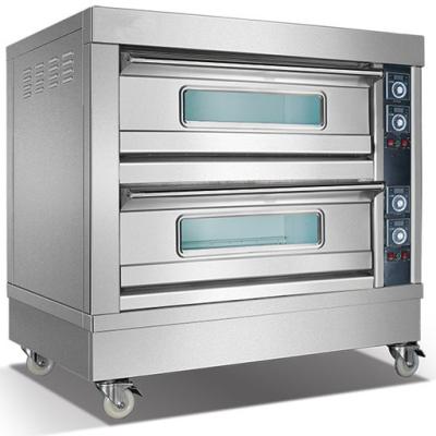 China 2 Deck 4 Pan Baker Electric Oven Commercial Electric Bread Oven Frees Tanding for sale
