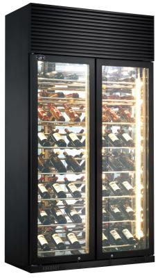 China Horizontal Wine Bottle Cooler Compressor Cooler Fan Cooling System Wine Refrigerator for sale