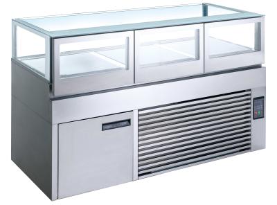 China Right Angle Industrial Refrigeration Equipment Refrigerated Cake Display Cabinet for sale
