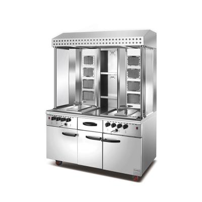 China Restaurant Commercial Cooking Equipment bakery  Gas Shawarma Making Machine With Cabinet for sale