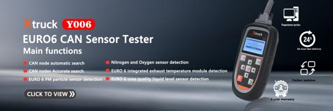 Xtruck Y006 EURO 6 Truck Diagnostic Tool for NOx Sensor AdBlue SCR Urea Level PM Sensor Test & CAN Node Finder 0