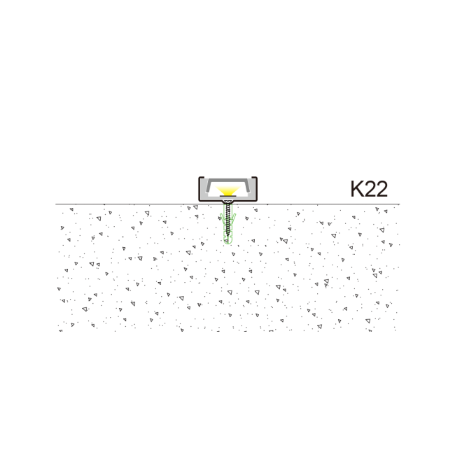 Cross-section diagram of LED aluminum profile