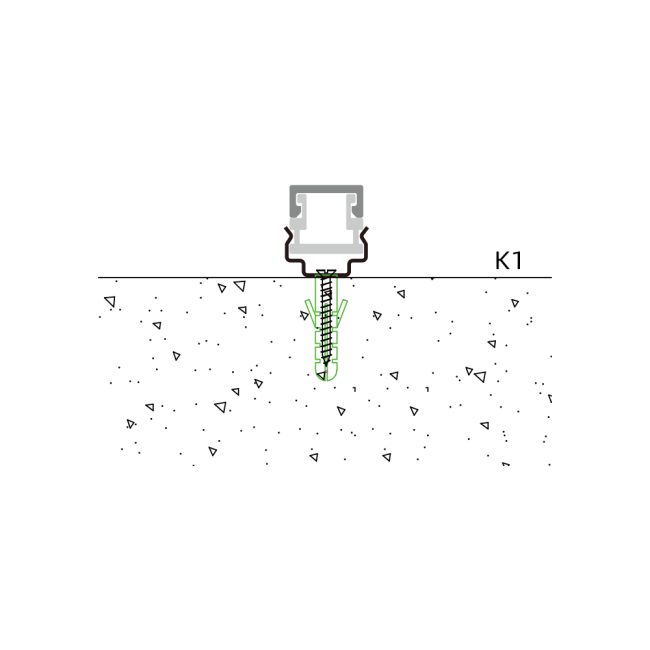 Cross-section diagram of LED aluminum profile