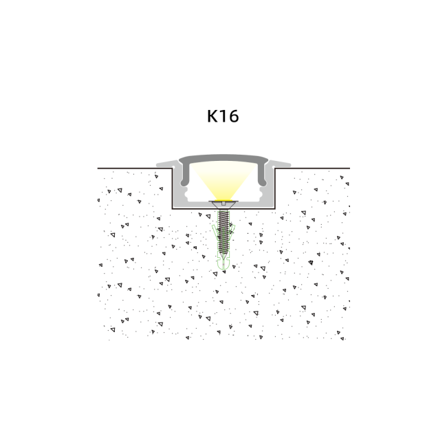 Cross-section diagram of LED aluminum profile