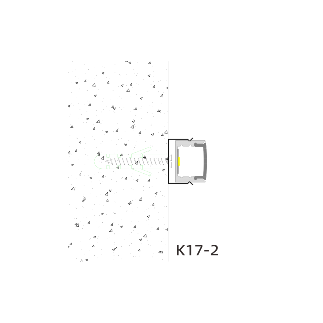 Cross-section diagram of LED aluminum profile