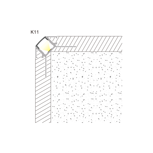 Cross-section diagram of LED aluminum profile