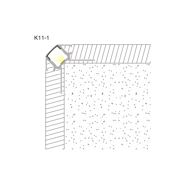 Cross-section diagram of LED aluminum profile