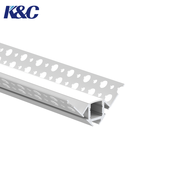 LED aluminum profile installation example showing recessed mounting