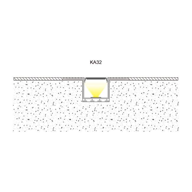 Cross-section diagram of LED aluminum profile