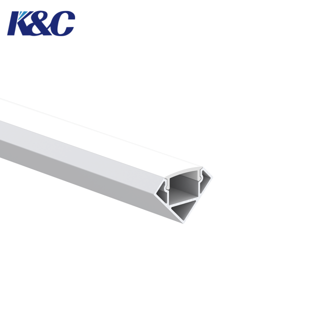 Close-up view of LED aluminum profile construction