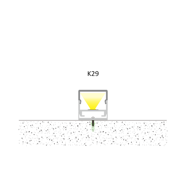 Cross-section diagram of LED aluminum profile