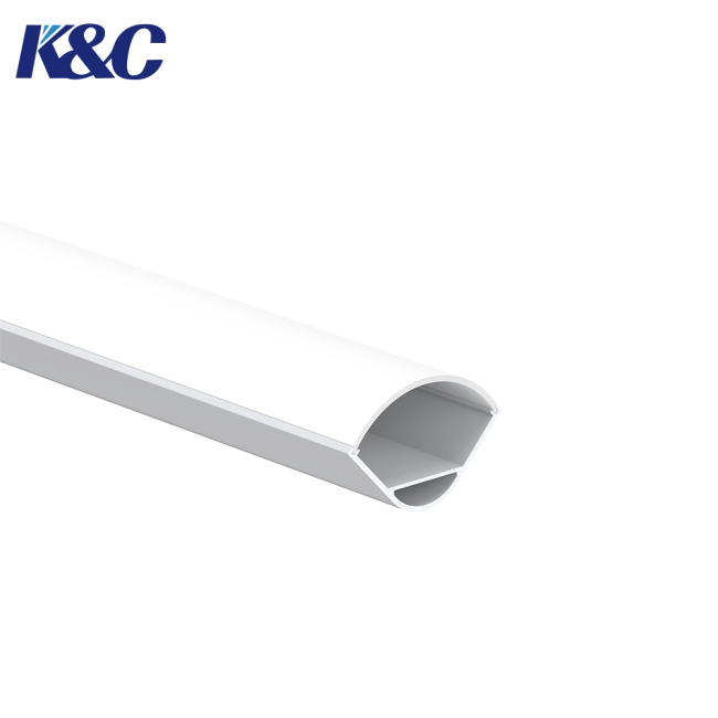 Close-up view of LED aluminum profile construction