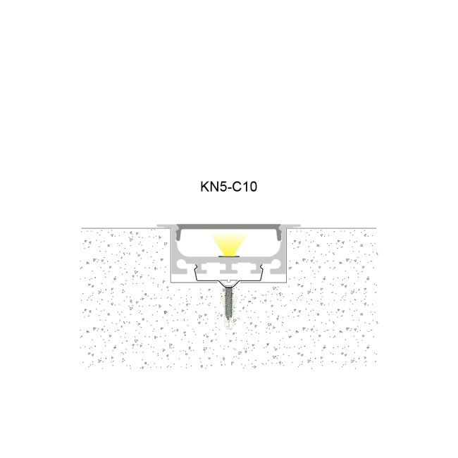 Cross-section diagram of LED aluminum profile
