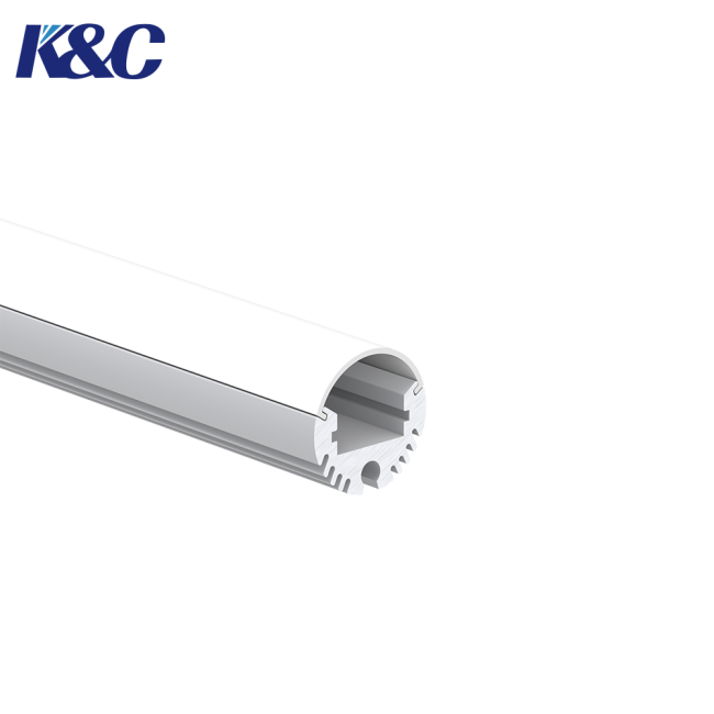 Close-up view of LED aluminum profile construction