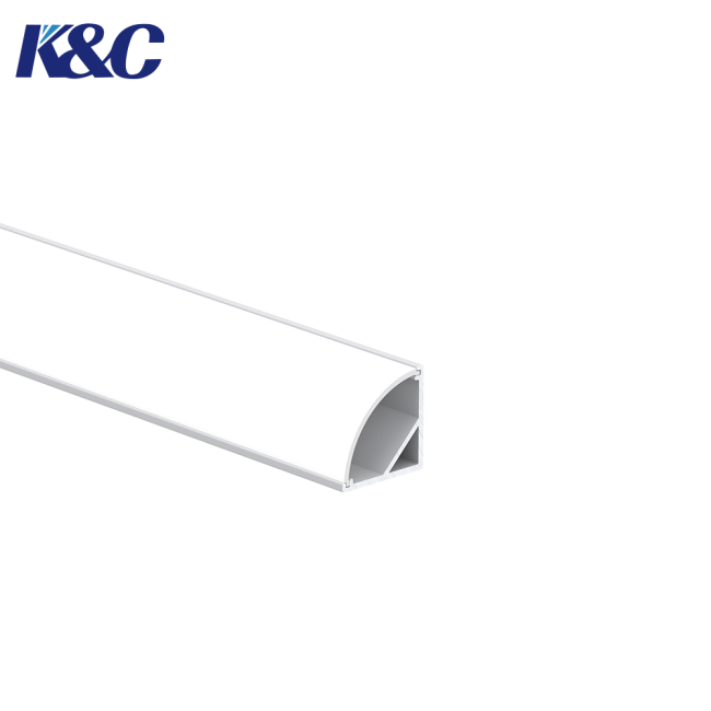 Close-up view of LED aluminum profile construction