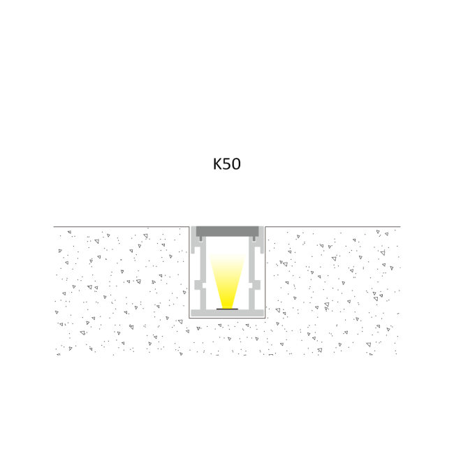 Cross-section diagram of LED aluminum profile