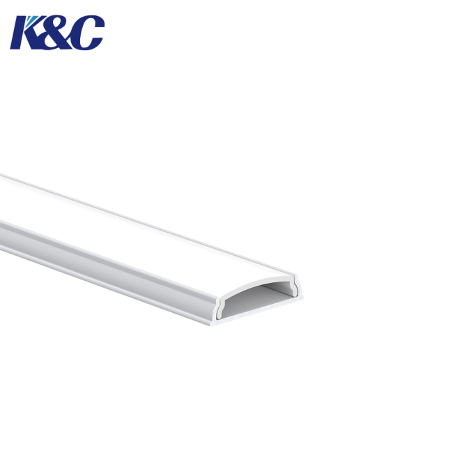Close-up view of LED aluminum profile construction