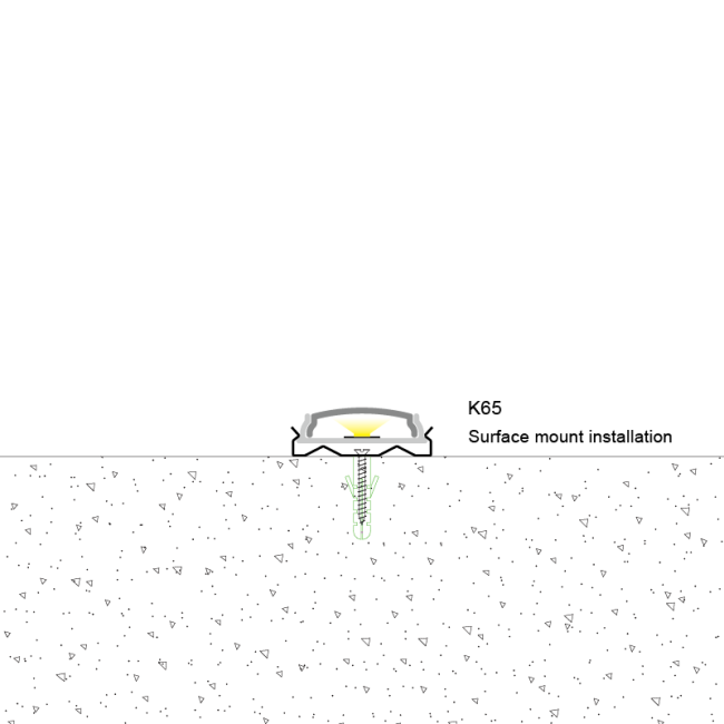 Cross-section diagram of LED aluminum profile