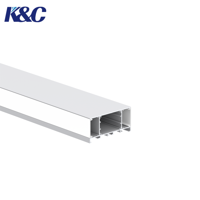 Close-up view of LED aluminum profile construction