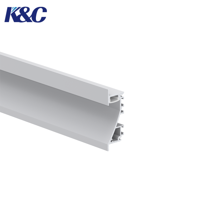 Close-up view of LED aluminum profile construction