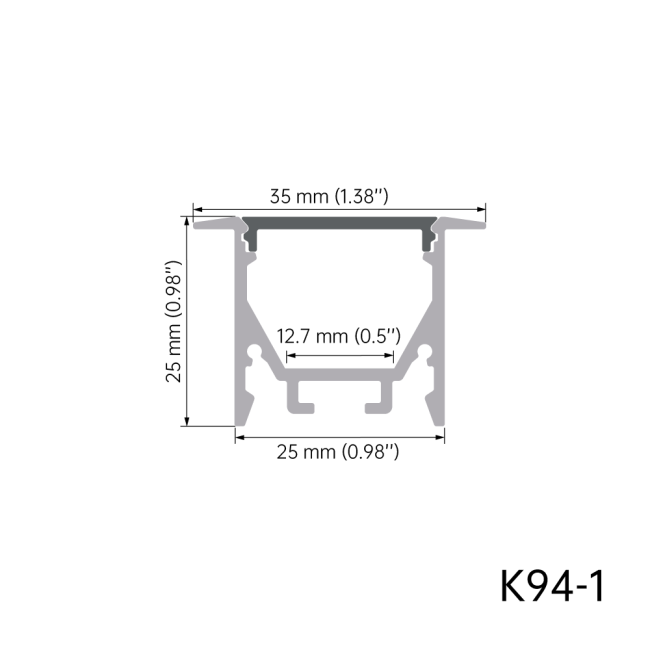 Cross-section diagram of LED aluminum profile