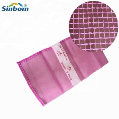 China Sacos de cebola de malha de plástico rosa Pp Leno com saco de Ginger Net à venda