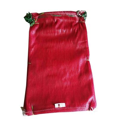 China Red PP Recycled Leno Mesh Bag for Vegetable Onion Potato Bag Net and Customized Logo for sale