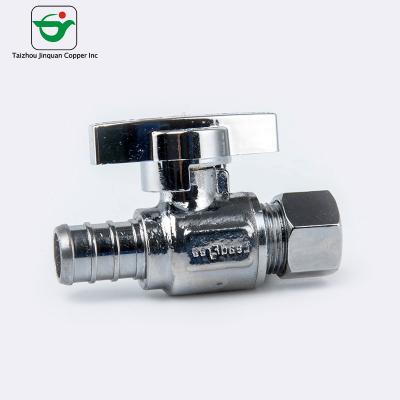 China Light Weight 1/4 Turn ABS Straight Handle Brass Stop Valve for sale