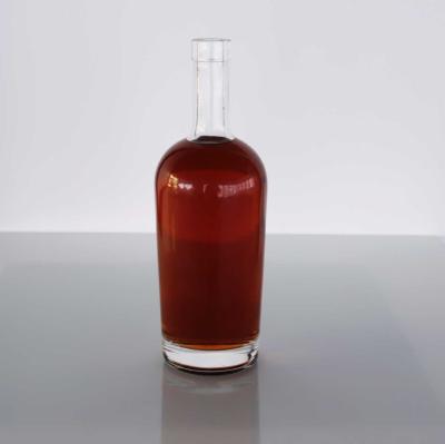 China Bourbon XO Round Shape Glass Bottle for sale