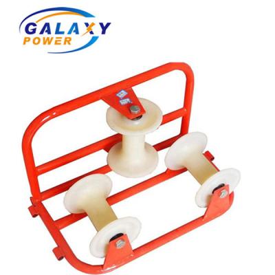 China 200mm Cable Diameter Load 10KN Ground Cable Pulley Roller for sale