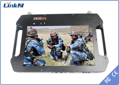 China Receptor táctico HDMI CVBS de COFDM con las antenas duales AES256 DC 12V de la alta sensibilidad de la batería y de la pantalla a color en venta