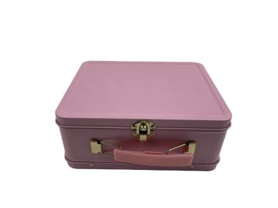 China Customized 0.23mm Empty Metal Tin Lunch Boxes With Lock And Handle for sale