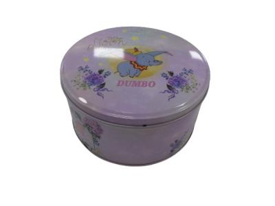 China Bespoke Round Shortbread Biscuit Tin Gift Container 190mm Dia Biscuit Tin Packaging for sale