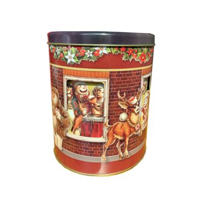 China Holiday Carousel Musical Metal Cookie Tins Food Tin Can For Promotion Packaging for sale
