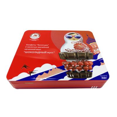 China OEM ODM Chocolate Tin Box Set Container 0.25mm Christmas Chocolate Tins for sale