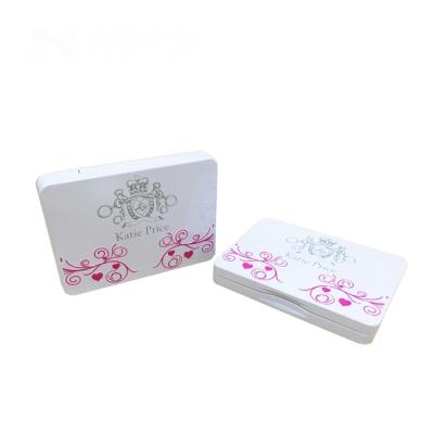 China Rectangular Vintage Cosmetic Tins Case Empty Makeup Tins With Mirror And 10 Pans for sale