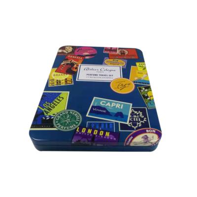 China OEM ODM Vintage Watercolor Tin Palette Box Perfume Travel Set for sale