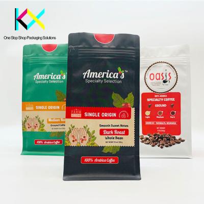 China Sacos de embalagem de café refeitáveis à prova de umidade Superfície fosca Tamanho personalizado à venda