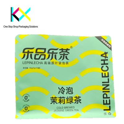 Chine Sacs à thé écologiques UV personnalisables utilisent une fermeture à glissière latérale à vendre