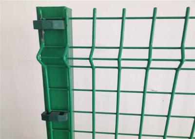 China PVC Coated Welded Wire Mesh Panels Smooth Surface With Peach Type Post for sale