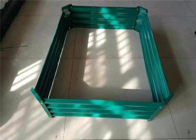 China 1mm Thickness Galvanized Steel Garden Beds , Powder Coated Vegetable Garden Box for sale