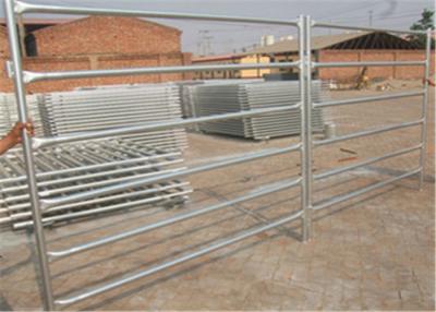 China Portable 1.8m Or 1.6m High 6 Or 5 Bar Farm Gate Fence / Oval Tube Cattle Fence Panels for sale