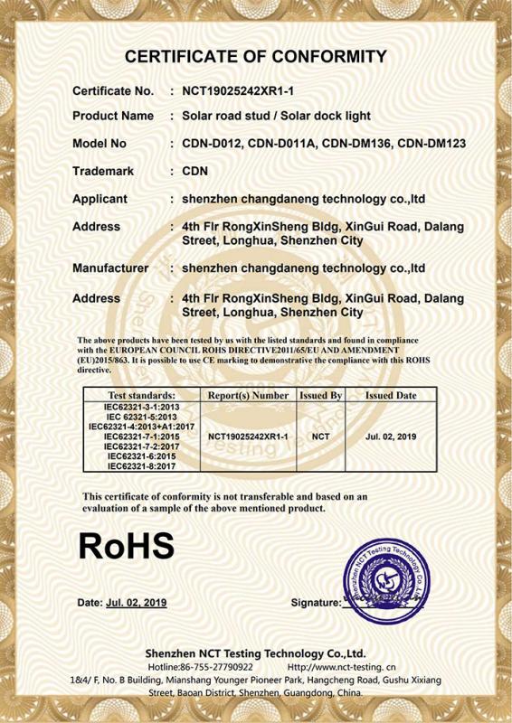 ROHS - Shenzhen Changdaneng Technology Co., Ltd.