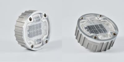 China Marcadores solares al aire libre del camino del camino del artículo ligero solar redondo de aluminio LED del perno prisionero en venta