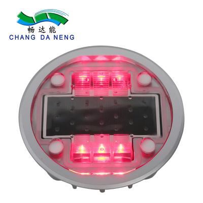 China Round Shape  Aluminum Solar LED Reflective Road Stud Solar Road Markers Flashing Light for sale