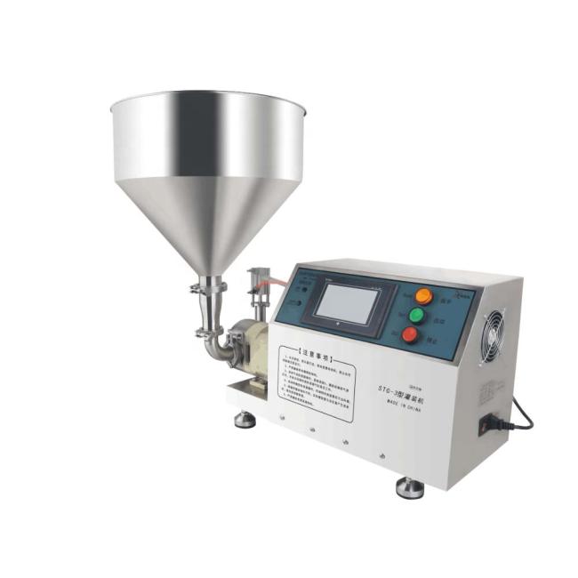 Rotor Pump Strawberry Jam Peanut Butter Sauce Cream Cosmetic High Viscosity Paste Glass Bottle Can Semi Auto Filling Machine